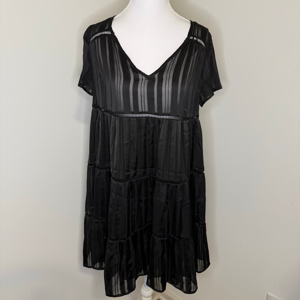Urban Outfitters Sheer Tiered Mini Dress – Size XS